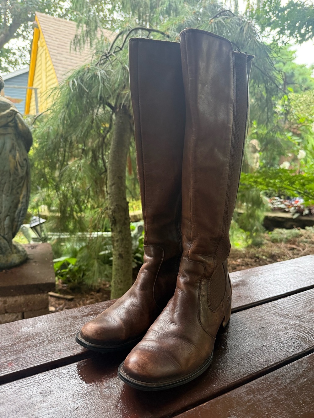 Tall Brown Leather Riding Boots